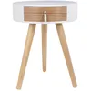 Image de Table de chevet scandinave Nora - Diam. 35 x H. 45 cm - Blanc