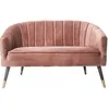 Image de CanapÃ© 2 places DÃ©coration en polyester effet velours - Rose