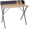Image de Bureau industriel Brice - L. 90 x l. 84 cm - Gris