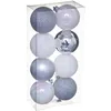 Image de Kit de dÃ©corations pour sapin de noÃ«l - 8 PiÃ¨ces - Argent et blanc