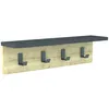 Image de Porte manteau Ayla 60 cm - Bois clair et Gris Anthracite