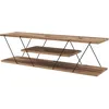 Image de Meuble TV en mÃ©laminÃ© de style Industriel - L.120cm - Marron