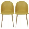 Image de Lot 2 Chaises Scandinave Bergen - Jaune moutarde