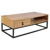 Image de Table basse Abbott en bois et mÃ©tal - 1 tiroir