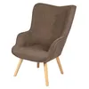 Image de Fauteuil Noor avec pieds en bois - Taupe