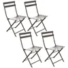 Image de Lot De 4 Chaises Pliantes En MÃ©tal Greensboro - Gris Tonka