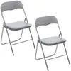Image de Lot de 2 Chaises pliantes en PVC - Gris