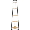 Image de EtagÃ¨re d'angle 5 niveaux en MDF et mÃ©tal - Noir et beige