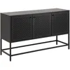 Image de Buffet avec 4 niches de rangement fermÃ©es par 3 portes - Noir