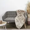 Image de Plaid Imitation Fourrure Opulence 200x140cm Marron Et Beige