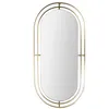 Image de Miroir en mÃ©tal ovale Ã  suspendre - DorÃ©
