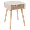 Image de Table de chevet 1 tiroir en MDF - Rose