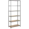 Image de Grande BibliothÃ¨que droite 5 niveaux en MDF et MÃ©tal - Noir et Beige