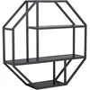 Image de EtagÃ¨re murale hexagonale en MDF et mÃ©tal - Noir