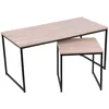 Image de Lot de 2 tables basses Colorado en MDF et MÃ©tal - Marron et Noir