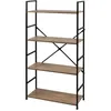 Image de EtagÃ¨re droite Large 4 niveaux Colorado H.48 en MÃ©tal et MDF - Beige et Noir