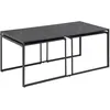 Image de Table basse extensible en 3 piÃ¨ces en MÃ©lamine et MÃ©tal - L.120 Ã  232 cm - Noir