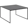 Image de Table basse carrÃ© en mÃ©laminÃ© et mÃ©tal - L.80 cm x H. 48 cm - Noir