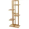 Image de Porte plantes en bambou 5 niveaux - Marron