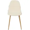 Image de Chaise Faro tissu et pieds mÃ©tal imitation bois - Beige