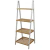 Image de EtagÃ¨re 4 niveaux pyramide en bois - Marron et banc