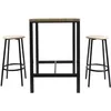 Image de Ensemble mange debout et 2 tabourets Kalo - Marron et noir
