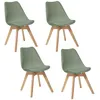 Image de Lot de 4 Chaises design scandinave Baya - Vert