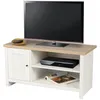 Image de Meuble TV avec 1 porte et 2 niches de rangement en bois HANOI - Blanc