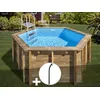 Image de Kit piscine bois GrÃ© Lili 2 Ã 2,80 x 1,07 m + Douche