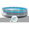 Image de Kit piscine tubulaire Intex Prism Frame Clear Window ronde 4,88 x 1,22 m + 6 cartouches de filtration