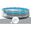 Image de Kit piscine tubulaire Intex Prism Frame Clear Window ronde 4,88 x 1,22 m + Kit d'entretien