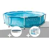 Image de Kit piscine tubulaire Intex Metal Frame Ocean ronde 3,05 x 0,76 m + BÃ¢che de protection + 6 cartouches de filtration