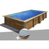 Image de Kit piscine bois GrÃ© Lemon 3,75 x 2,00 x 0,68 m + BÃ¢che hiver