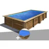 Image de Kit piscine bois GrÃ© Lemon 3,75 x 2,00 x 0,68 m + BÃ¢che Ã  bulles