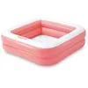 Image de Piscine gonflable carrÃ©e Saumon - Intex