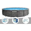 Image de Kit piscine tubulaire Intex Baltik ronde 5,49 x 1,22 m + BÃ¢che Ã  bulles + 6 cartouches de filtration + Kit d'entretien