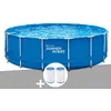 Image de Kit piscine tubulaire Summer Waves Active Frame Pool ronde 4,57 x 1,22 m + 6 cartouches de filtration