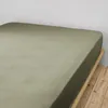 Image de Drap Housse En Coton Vert 160x200 Cm