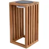 Image de Lanterne Solaire DÃ©corative Chennai Bois Clair Bois Naturel H30cm