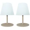 Image de Set De 2 Lampes De Table Aluminium CrÃ¨me H16cm