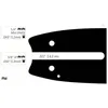 Image de Guide Chaine TronÃ§onneuse Dynamac 30cm 3/8" Lp .050 (1,3mm).