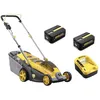 Image de Tondeuse Ã  batterie NEMURA 40V(2x20V) + 4 Batteries 4Ah + Chargeur rapide - Coupe de 37cm - Mulching + Ramassage