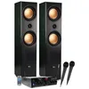 Image de Ensemble Colonnes HIFI/HOME-CINÃMA 1000W PMPO, Enceintes EA-800-PG, Ampli stÃ©rÃ©o 100W, USB MP3 SD Bluetooth FM, 2 Micros karaokÃ©