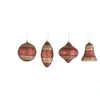 Image de Décorations de noël U10  Lot de 4 boules de Noel Rouge Pailettes P32764278