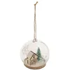 Image de Boule de NoÃ«l - Maison EnneigÃ©e - 8 cm - Transparente - Bois - DÃ©coration de NoÃ«l