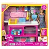 Image de Coffret Barbie La Cuisine + 18 accessoires + 1 PoupÃ©e Mannequin - Set Jouet Fille MÃ©tier avec Carte tigre