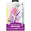 Image de Set Manga Shojo De 12 Marqueurs Ã Alcool Graph'it Brush &amp; Extra Fine
