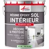 Image de Peinture Sol - RÃ©sine Epoxy : Peinture pour Sol salon, cuisine, salle de bains - Effet Miroir - REVEPOXY DECO Vert Blanc - RAL 6019 1 kg (jusqu'Ã  5 mÂ² en 2 couches)