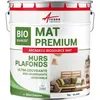 Image de Peinture mat mur et plafond biosourcÃ©e - Peinture chambre, salon, piÃ¨ces Ã  vivre Blanc 10 L (+ ou - 120mÂ² par couche)