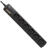 Image de Multiprise parafoudre INFOSEC S6 BLACK LINE II 6 prises avec parasurtenseur